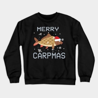 Merry Carpmas Christmas Gift For Fishing Lover Crewneck Sweatshirt